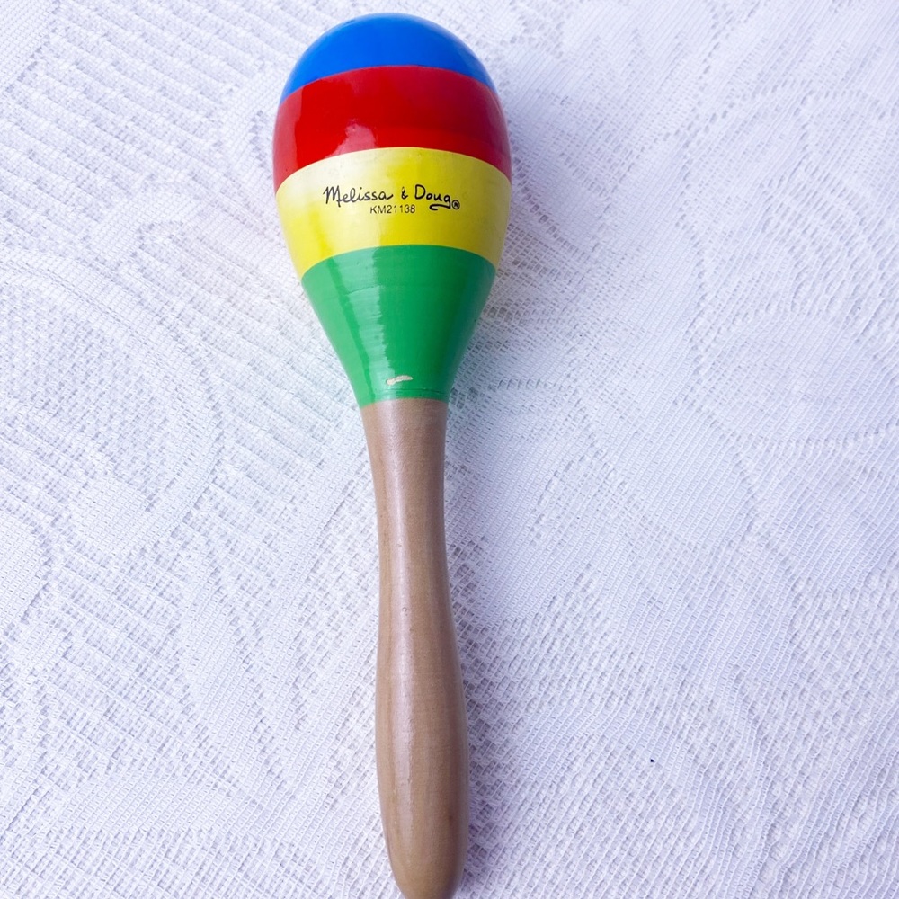 Melissa & Doug Children's Wooden Maraca Musical Instruments Toy 7.5 In.